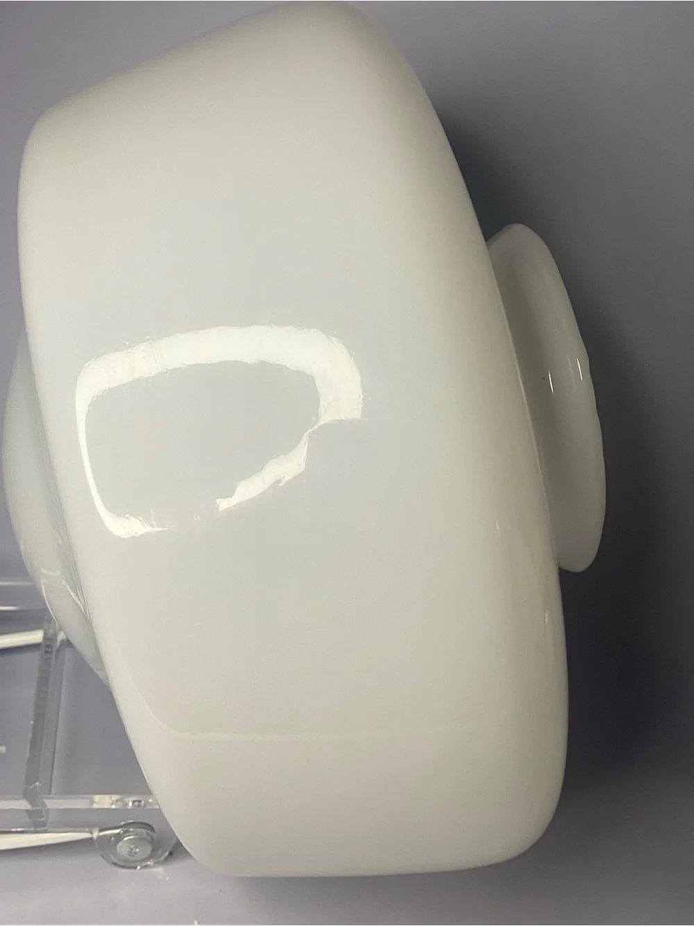 Vintage Schoolhouse White Milk Glass Light Shade Globe 8 1/2”Dia ~ 3 1/4”Fitter